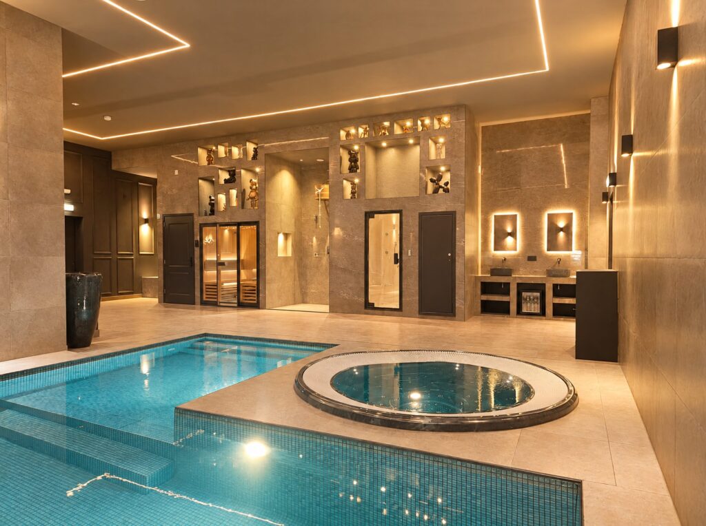 Suite #3 met lang zwembad en bubbelbad